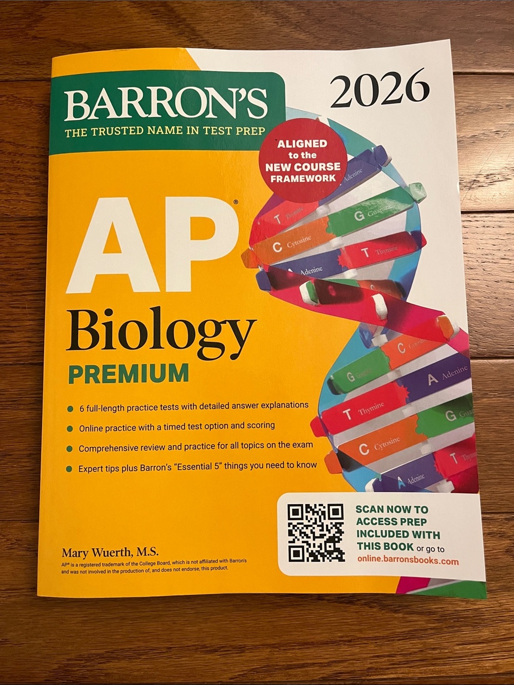 Barron's 2026 AP Biology Premium Test Prep Book, Great Condition!